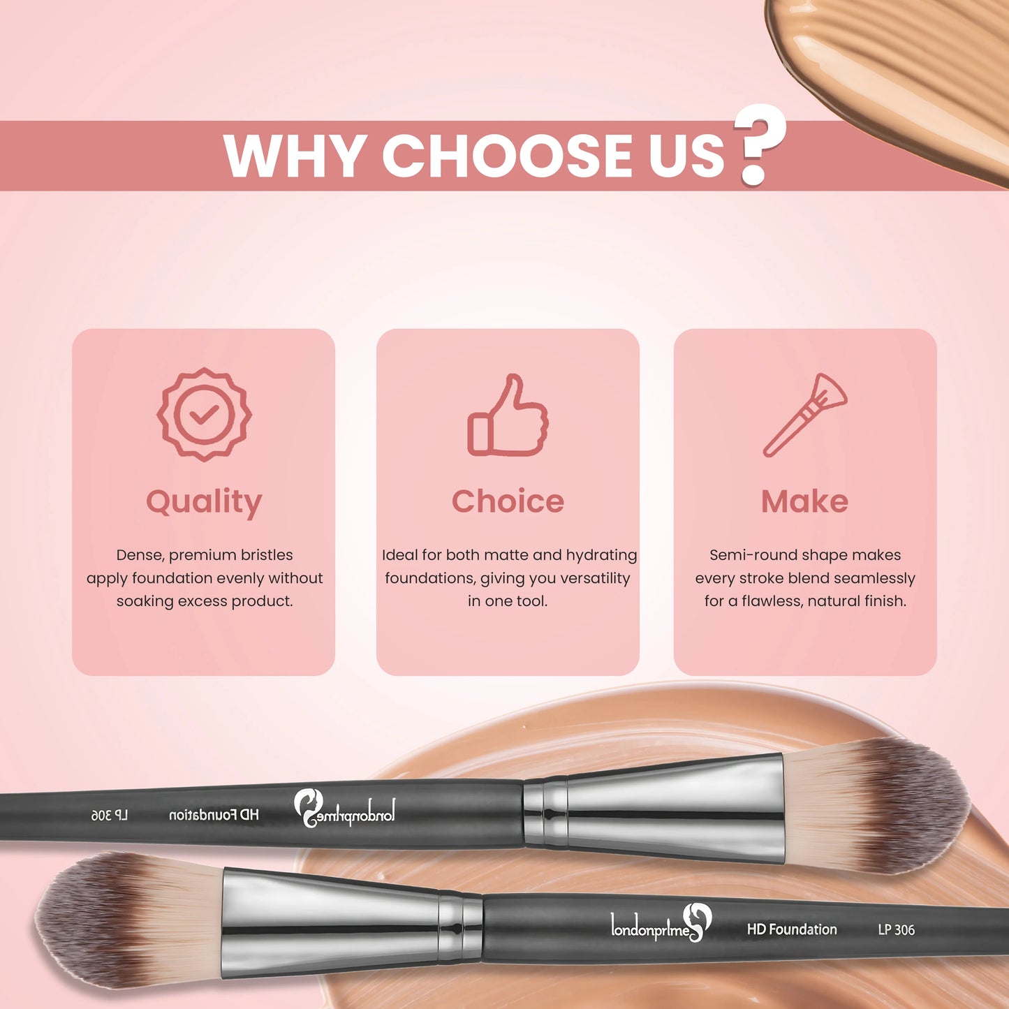 LONDON PRIME HD FOUNDATION BRUSH LP 306