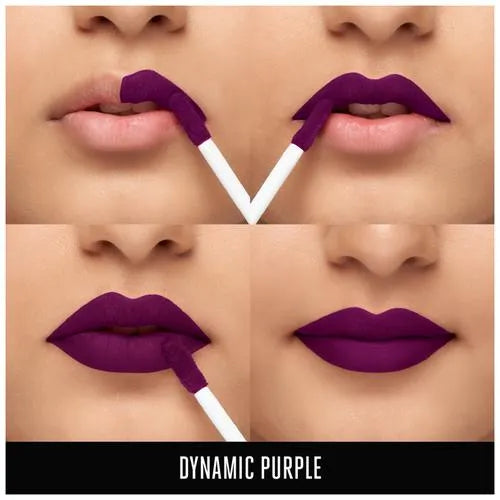 Lakme 9to5 Primer + Matte Liquid Lip Color - MM4 Dynamic Purple