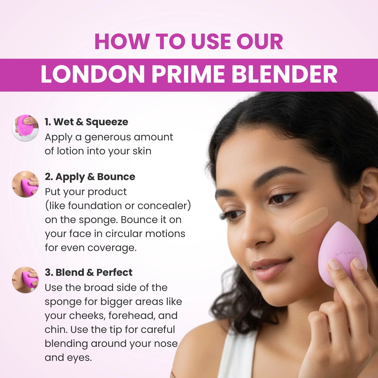 London Prime Microfiber Velvet Sponge - Orchid Pink