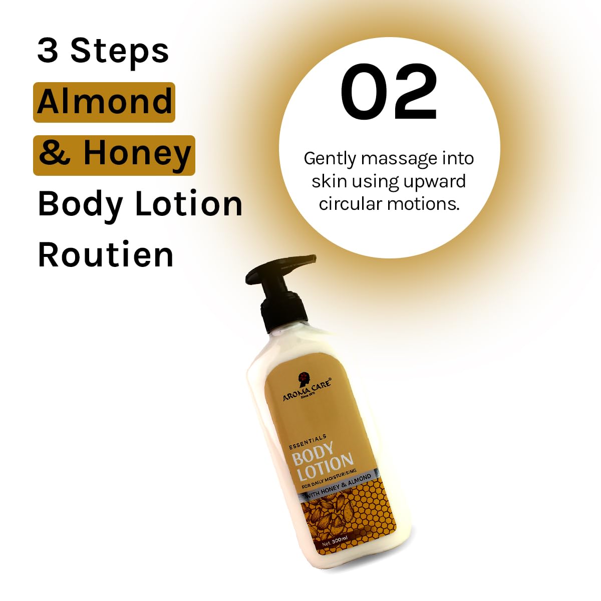 AROMA CARE HONEY & ALMOND EXTRACT BODY LOTION 300ML