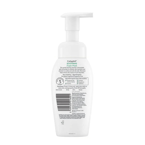 Cetaphil Soothing Foam Wash 200 ml with Ceramides