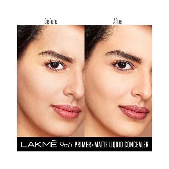 Lakme 9to5 Primer + Matte Liquid Concealer - 10 Ivory