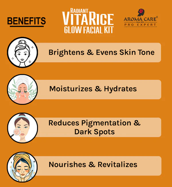 AROMA CARE RADIANT VITARICE GLOW FACIAL KIT 185GM