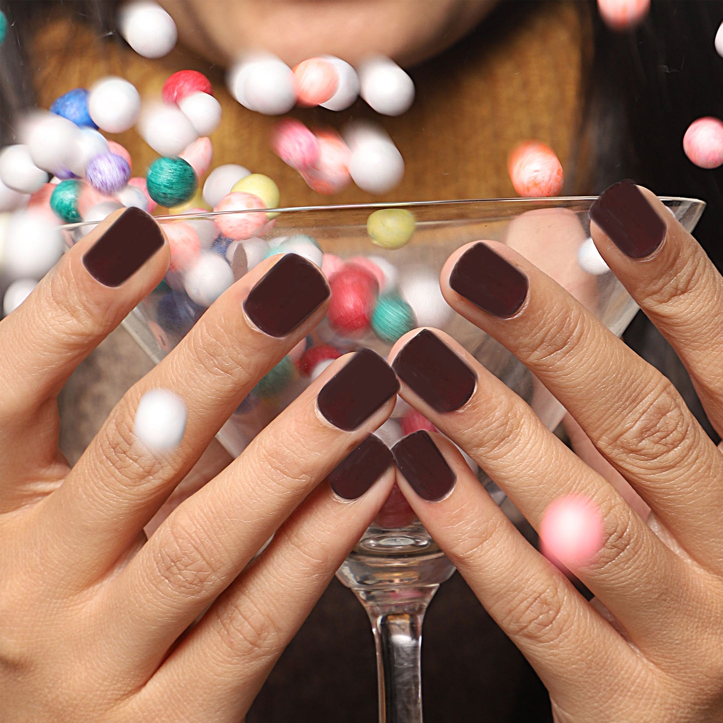 LICK NAILS Chic Squares Shape Matte False Press On Nails