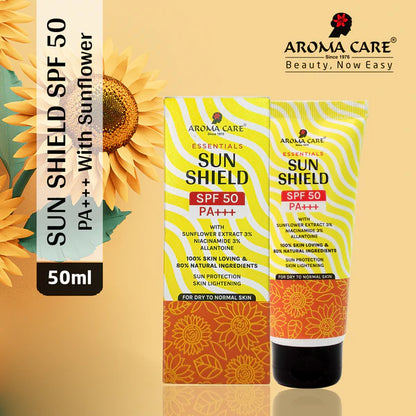 Aroma Care Essentials Sun Shield SPF 50 PA+++ (For Dry To Normal Skin)