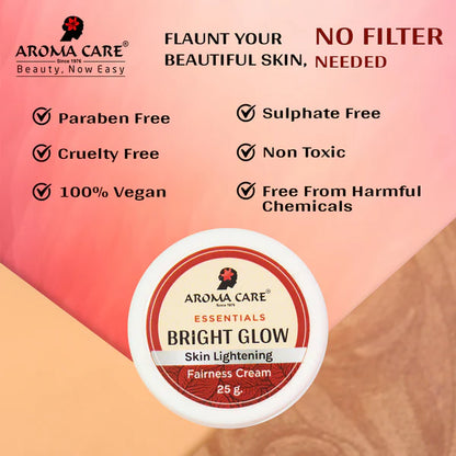 AROMA CARE BRIGHT GLOW SKIN LIGHTENING FAIRNESS CREAM 50GM
