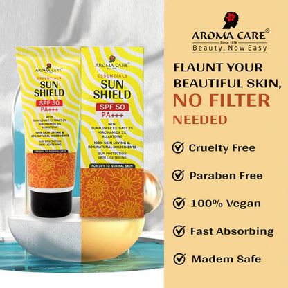 Aroma Care Essentials Sun Shield SPF 50 PA+++ (For Dry To Normal Skin)
