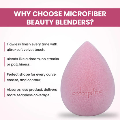 London Prime Microfiber Velvet Sponge - Cameo Pink