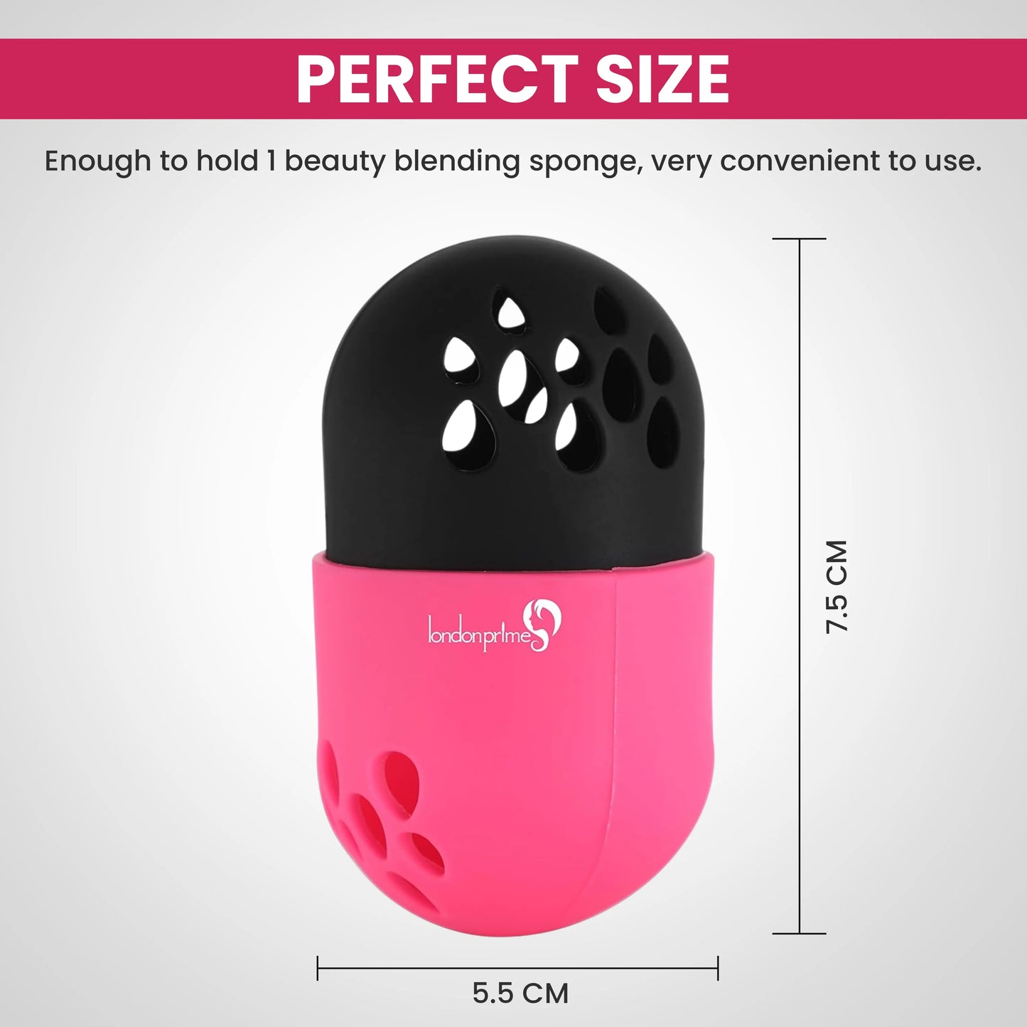 London Prime Sponge Holder - Black & Pink