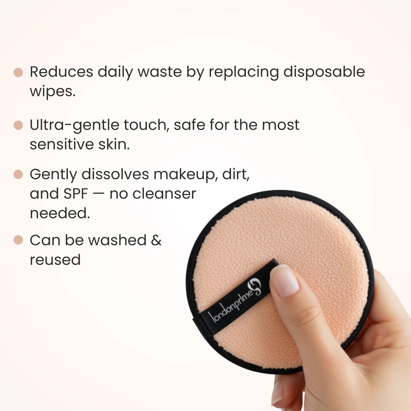 London Prime Reusable Makeup Remover Pad Pro - Caramel Brown