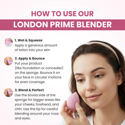 London Prime Microfiber Velvet Sponge - Cameo Pink