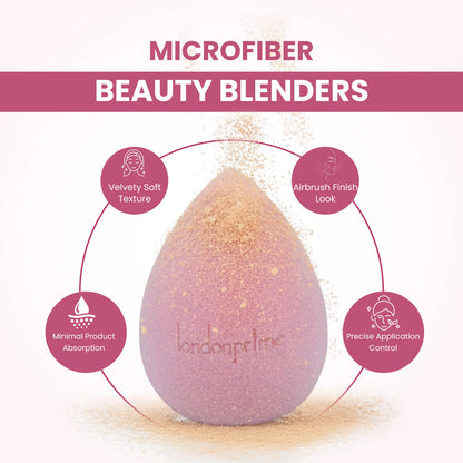 London Prime Microfiber Velvet Sponge - Cameo Pink