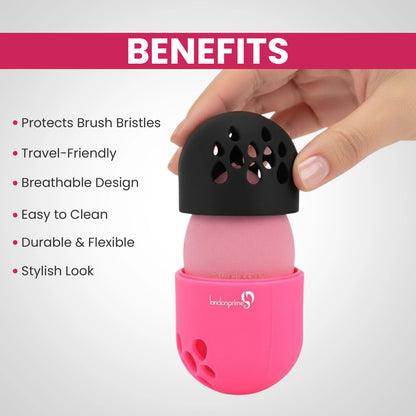 London Prime Sponge Holder - Black & Pink