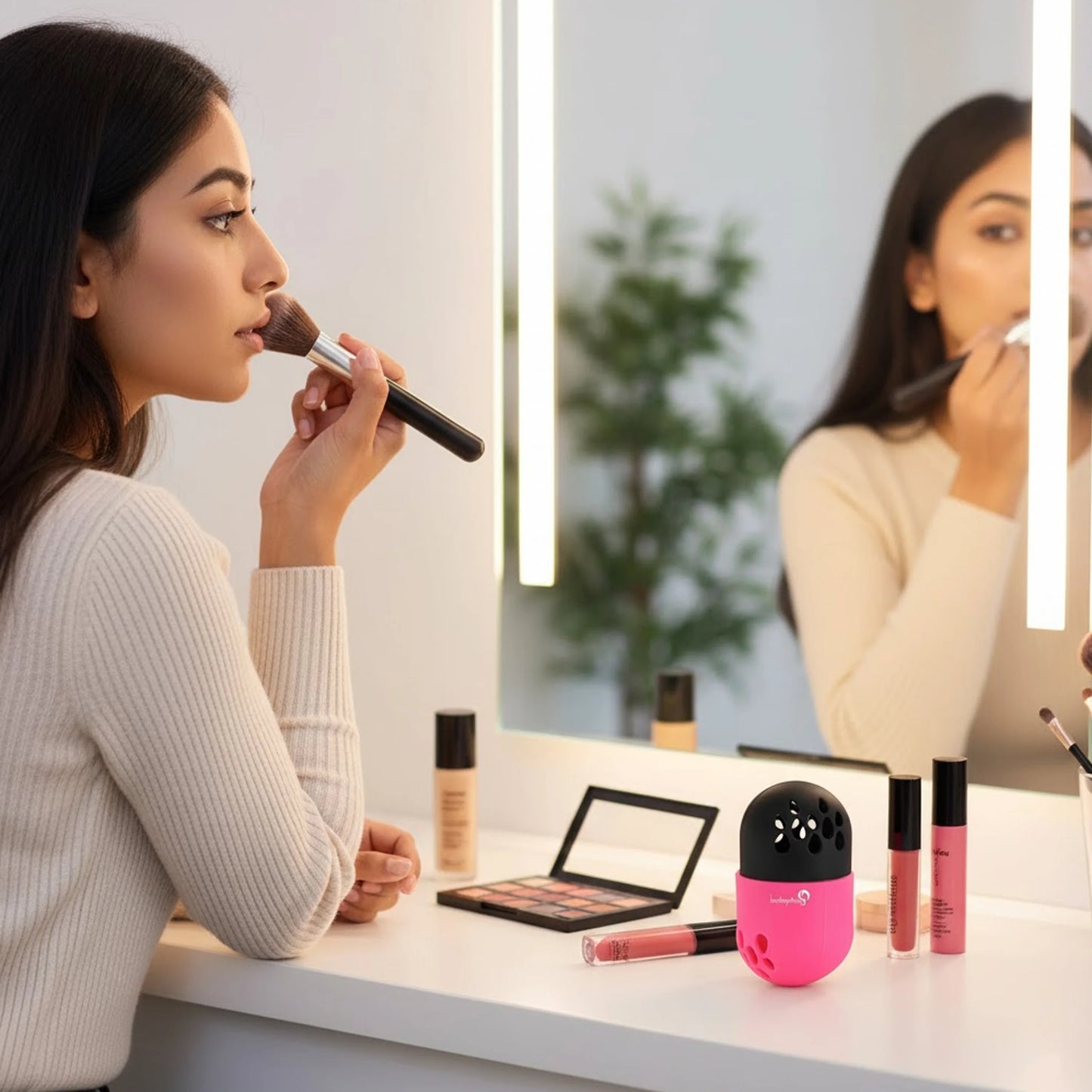 London Prime Sponge Holder - Black & Pink