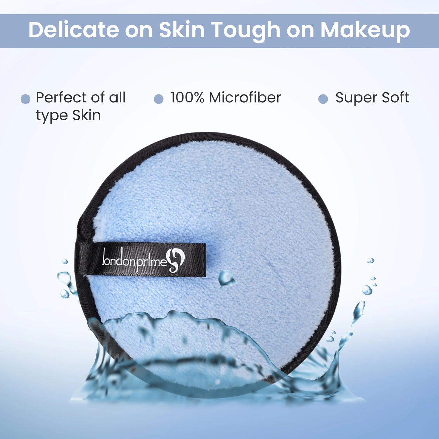 London Prime Reusable Makeup Remover Pad Pro - Denim Blue