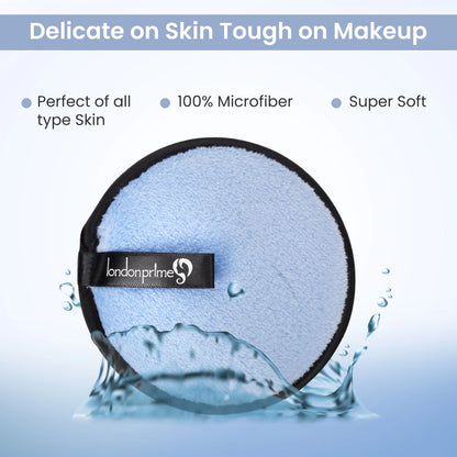 London Prime Reusable Makeup Remover Pad Pro - Denim Blue