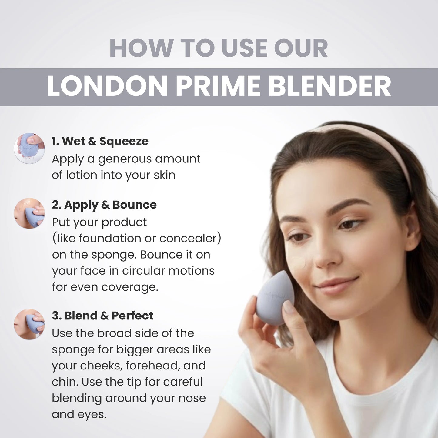 London Prime Microfiber Velvet Sponge - Grey