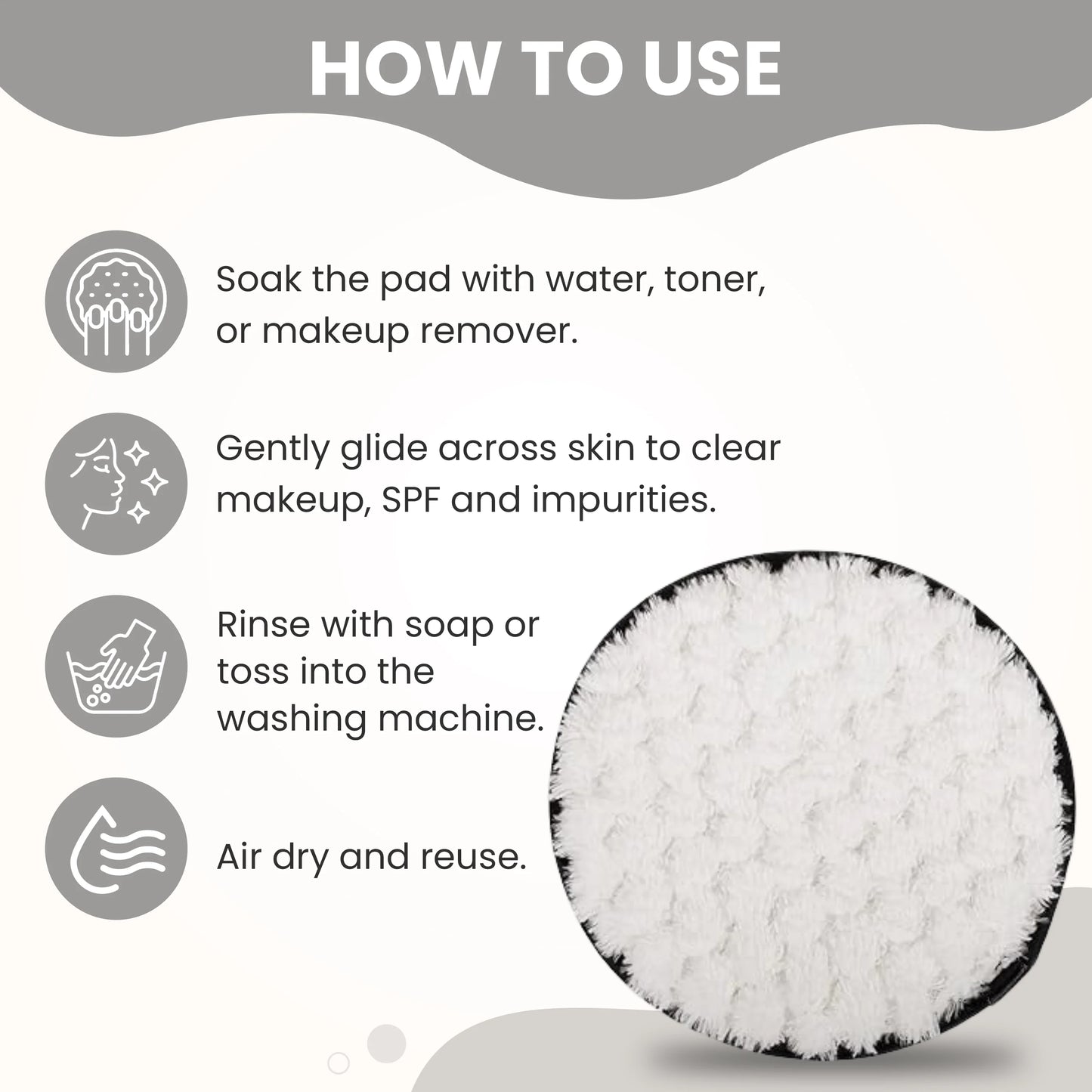 London Prime Makeup Remover Pad- White