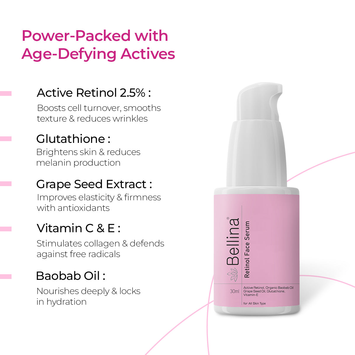 Bellina Retinol Face Serum-30ml