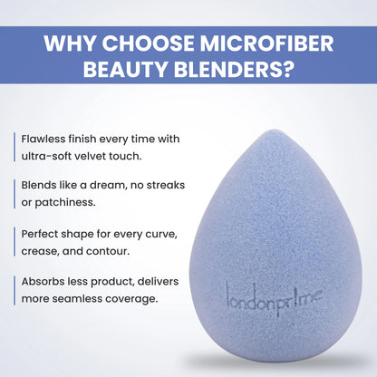 London Prime Microfiber Velvet Sponge - Argentenian Blue