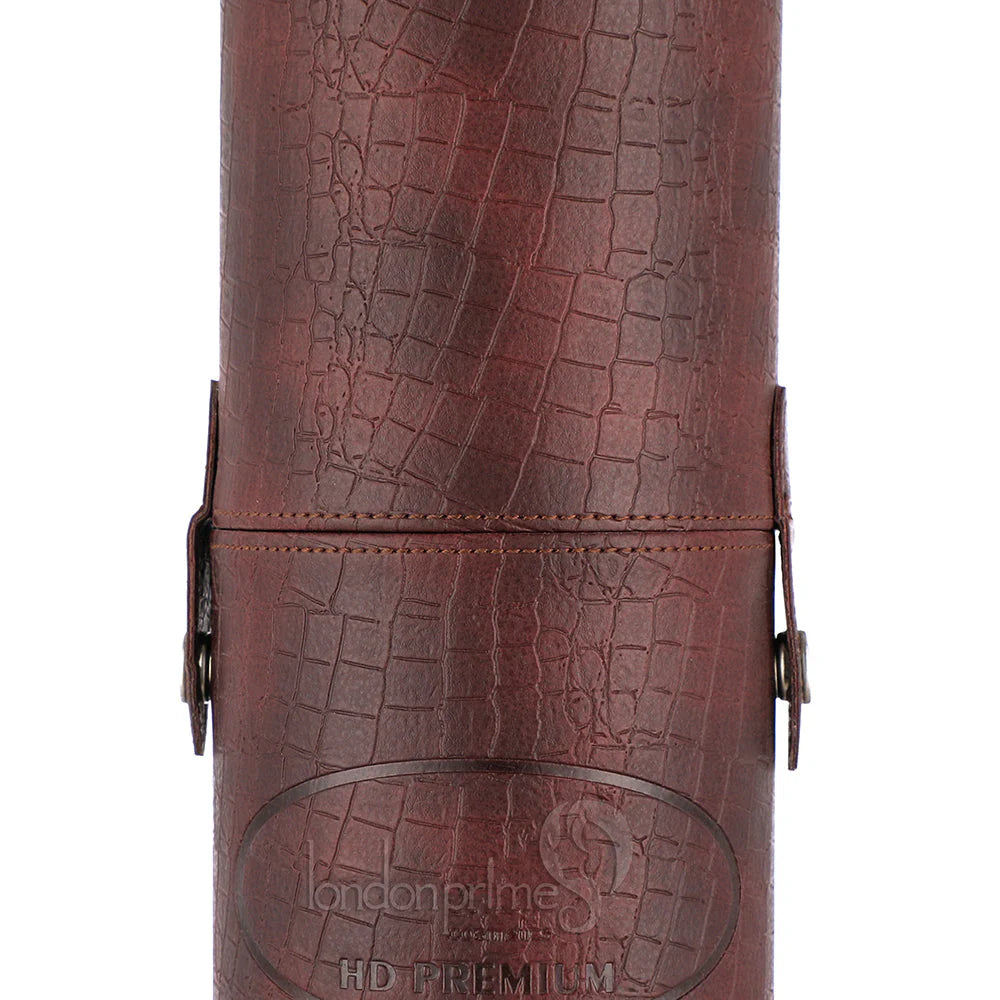 London Prime Cosmetics Brush Holder Cylinder Shaped Brown (Big)