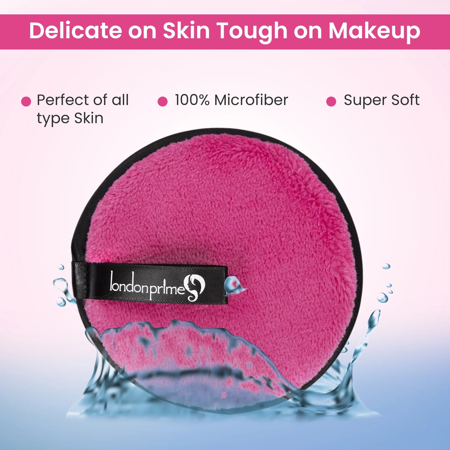 London Prime Reusable Makeup Remover Pad Pro - Hibiscus Red