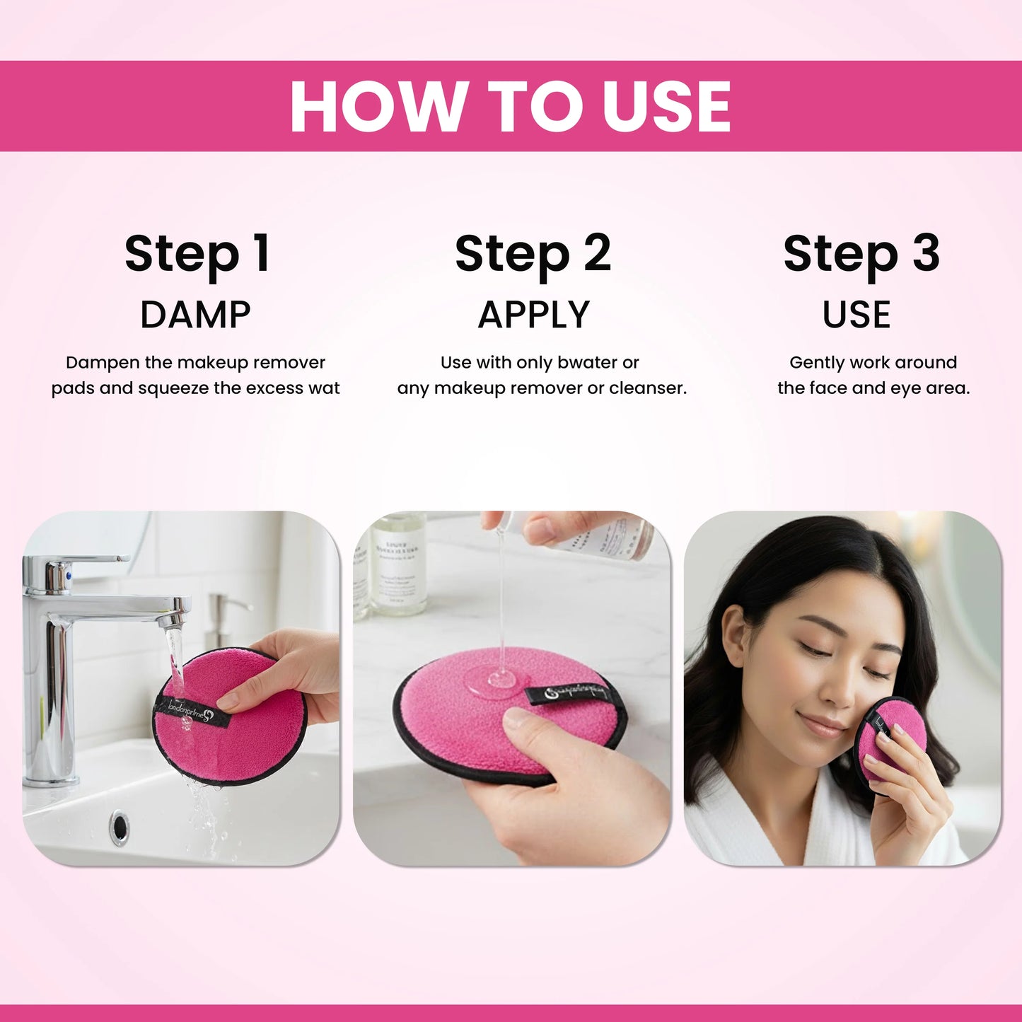 London Prime Reusable Makeup Remover Pad Pro - Hibiscus Red