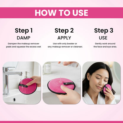 London Prime Reusable Makeup Remover Pad Pro - Hibiscus Red