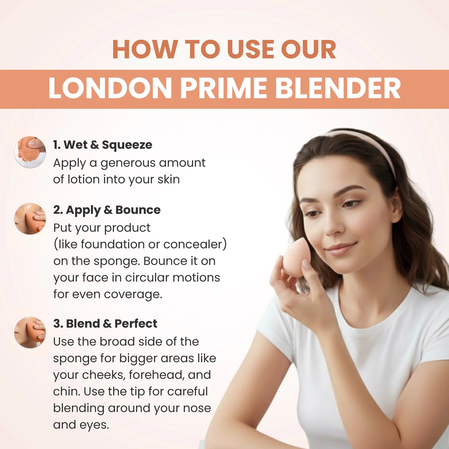 London Prime Microfiber Velvet Sponge - Orange