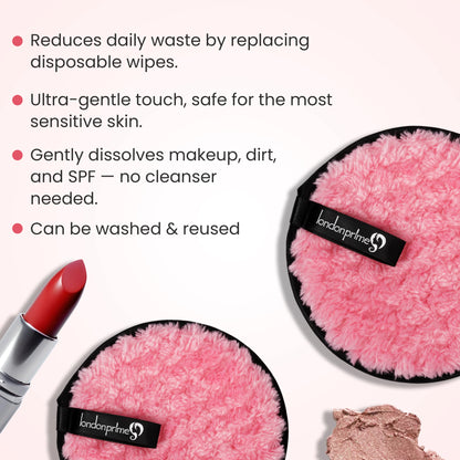 London Prime Makeup Remover Pad- Pink