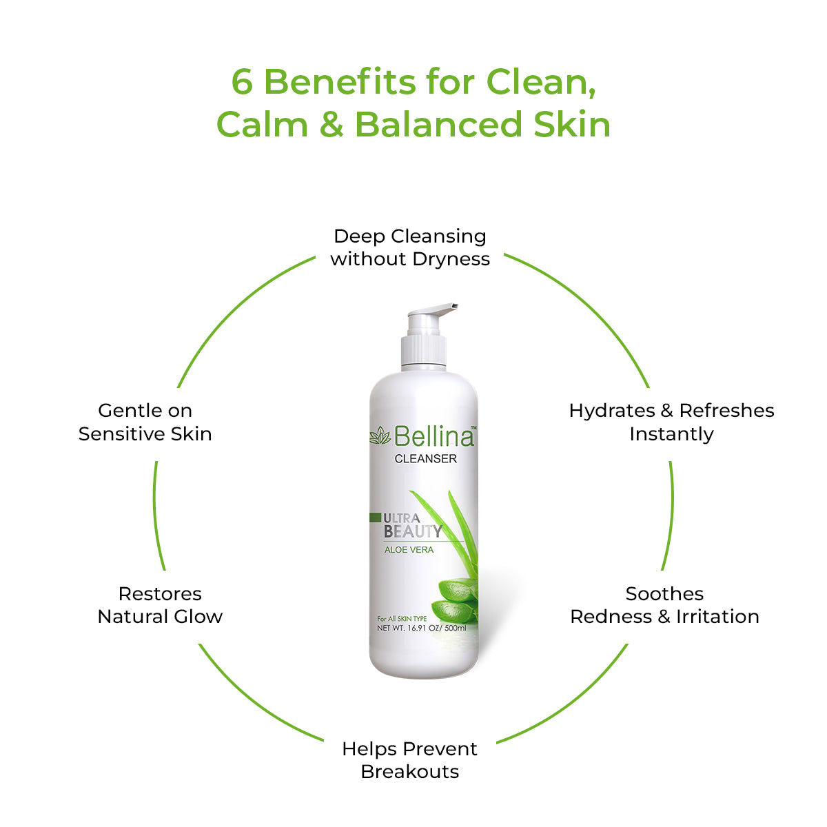 Bellina Aloe Vera Cleanser 500ml