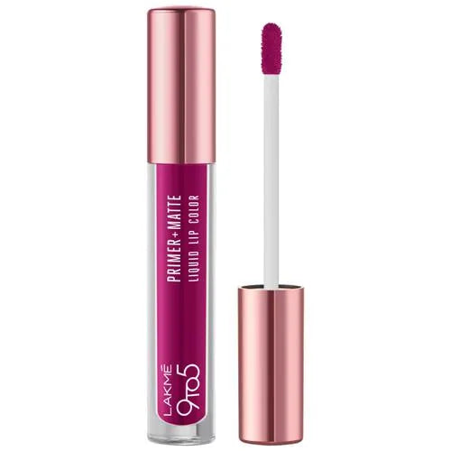 Lakme 9to5 Primer + Matte Liquid Lip Color - MM2 Passion Berry
