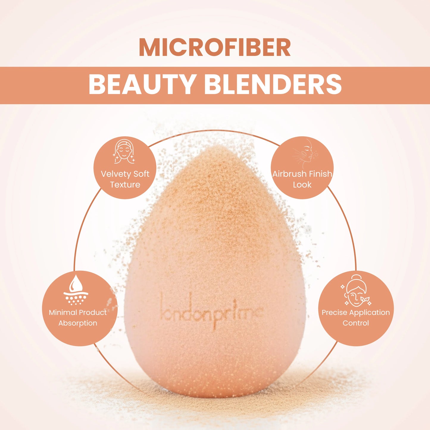 London Prime Microfiber Velvet Sponge - Orange