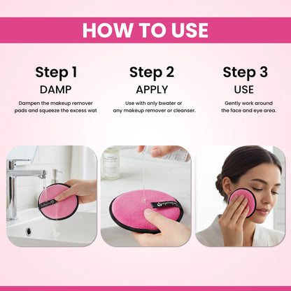 London Prime Reusable Makeup Remover Pad Pro - Baby Pink