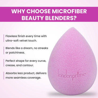 London Prime Microfiber Velvet Sponge - Orchid Pink