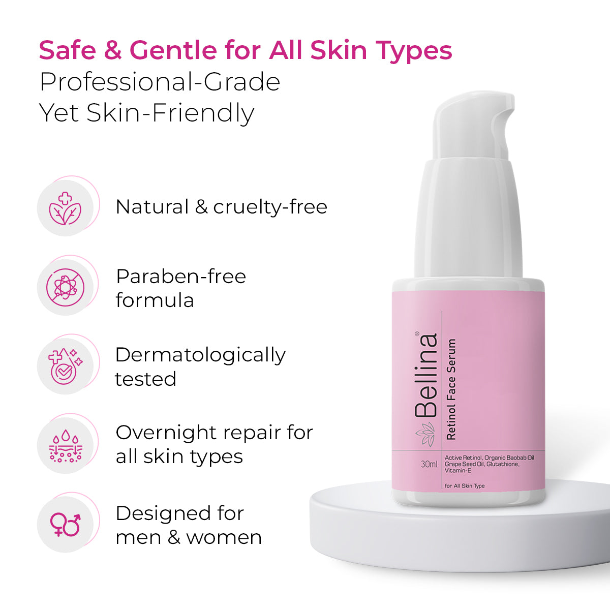 Bellina Retinol Face Serum-30ml