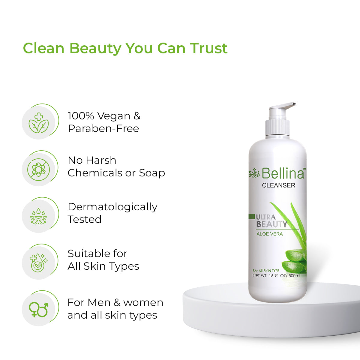 Bellina Aloe Vera Cleanser 500ml