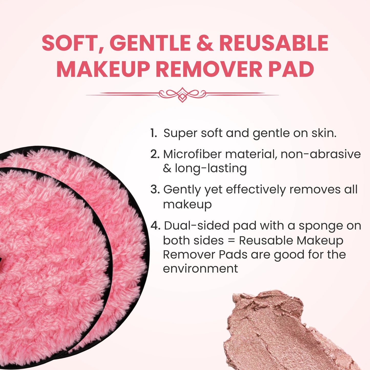 London Prime Makeup Remover Pad- Pink