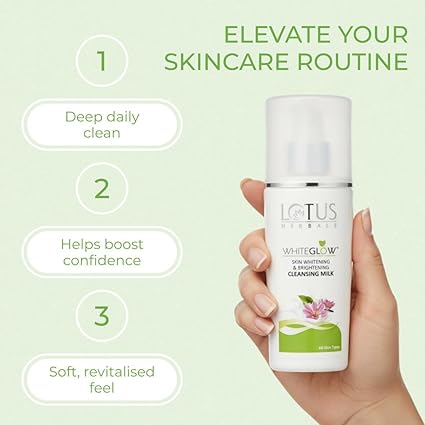 Lotus Herbals WhiteGlow Skin Whitening & Brightening Cleansing Milk (80ml)