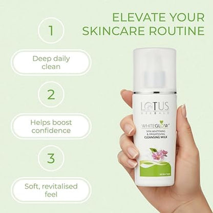 Lotus Herbals WhiteGlow Skin Whitening & Brightening Cleansing Milk (80ml)