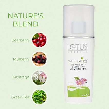 Lotus Herbals WhiteGlow Skin Whitening & Brightening Cleansing Milk (80ml)