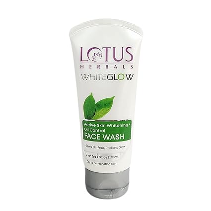 Lotus Herbal WhiteGlow Skin Brightening + Oil Control Facewash 100GM