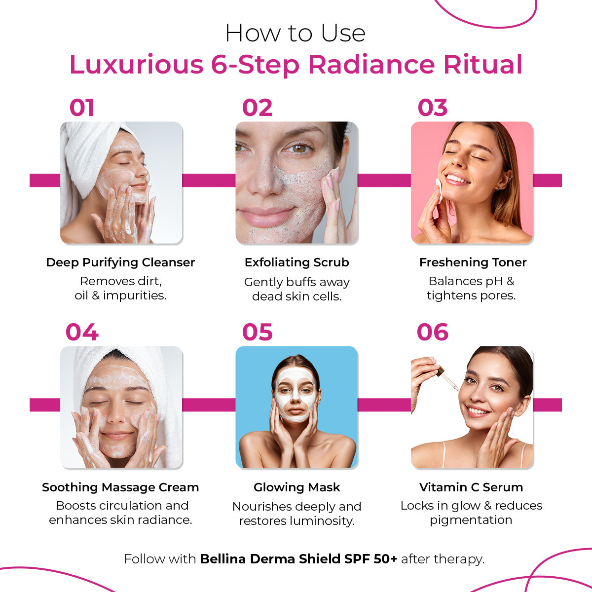 Bellina Skin Lightening Facial Kit (For Normal to Dry Skin)