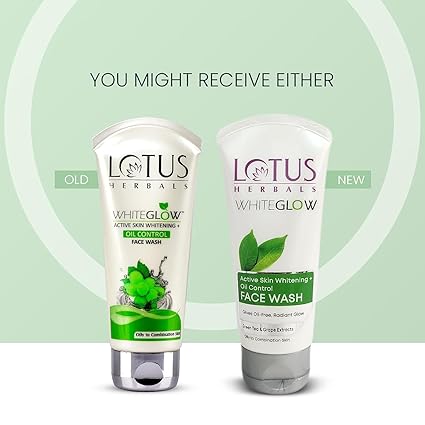 Lotus Herbal WhiteGlow Skin Brightening + Oil Control Facewash 100GM