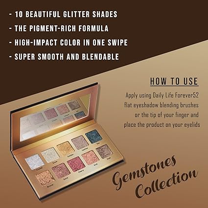 Forever52 10 Color Eyeshadow Palette (Gemstones Collection) GMS001