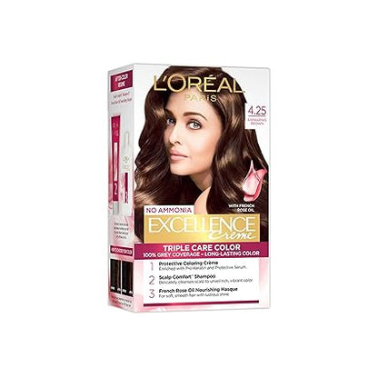 L'Oreal Paris Permanent Hair Colour,Aishwarya'S Brown,Excellence Crème, 4.25
