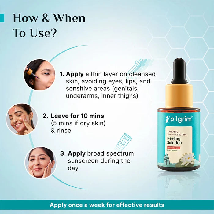 PILGRIM PEELING SOLUTION 25% AHA&2%BHA, 5%PHA