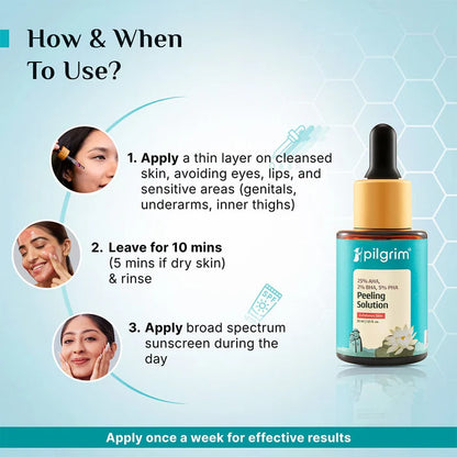 PILGRIM PEELING SOLUTION 25% AHA&2%BHA, 5%PHA