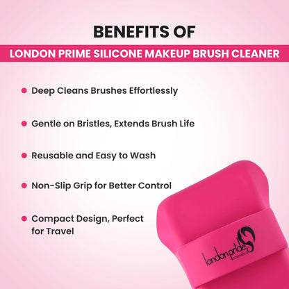 London Prime Silicone Makeup Brush Cleaner - Pink