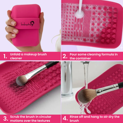 London Prime Silicone Makeup Brush Cleaner - Pink